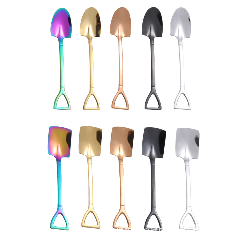 Manufacturer's 304 stainless steel spoon, watermelon spoon, spatula spoon, creative dessert spoon, ice cream spoon, cross-border LOGO Item Picture