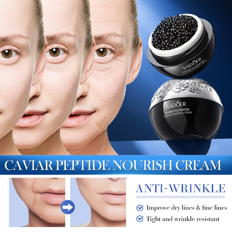 Cross-border export wholesale of SADOER caviar Peptide Luxury skin Care Natural Cream and Moisturizing cream in full English Specification drawing