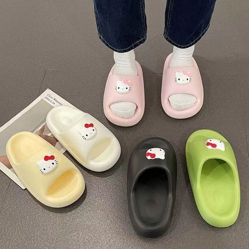 EVA Summer new women's slippers, indoor silent, thick-soled, anti-slip and non-smelly feet for bathroom bathing, men's cooling slippers 443 details Picture
