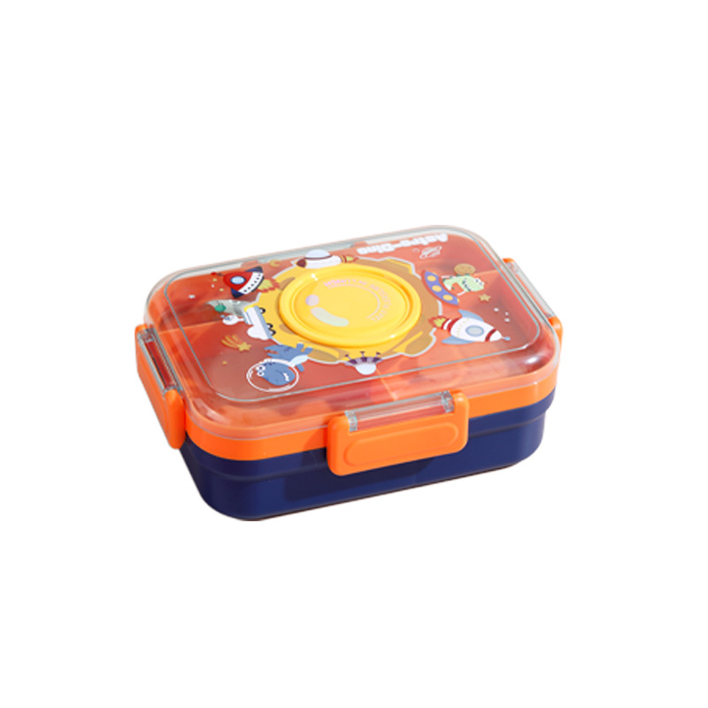 The J35-2683 student lunch box is a plastic lunch box for primary school students and comes with tableware Item Picture