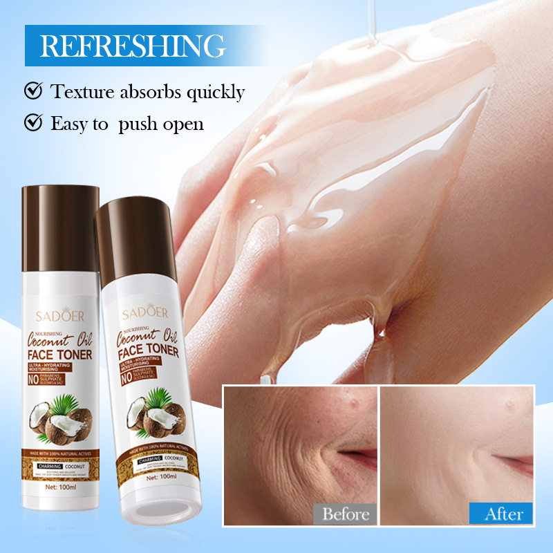 SADOER coconut Oil Nourishing and hydrating Toner, Hydrating and Moisturizing Water, cross-border export wholesale Application Scenario