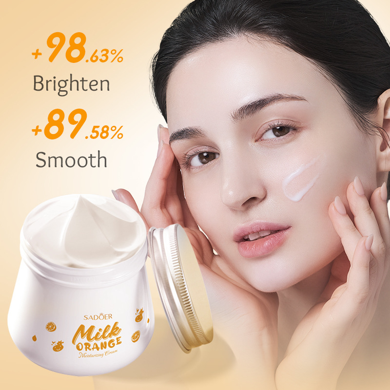 Cross-border export wholesale of SADOER Milk Orange Moisturizing Cream for brightening, moisturizing and smoothing the skin Application Scenario