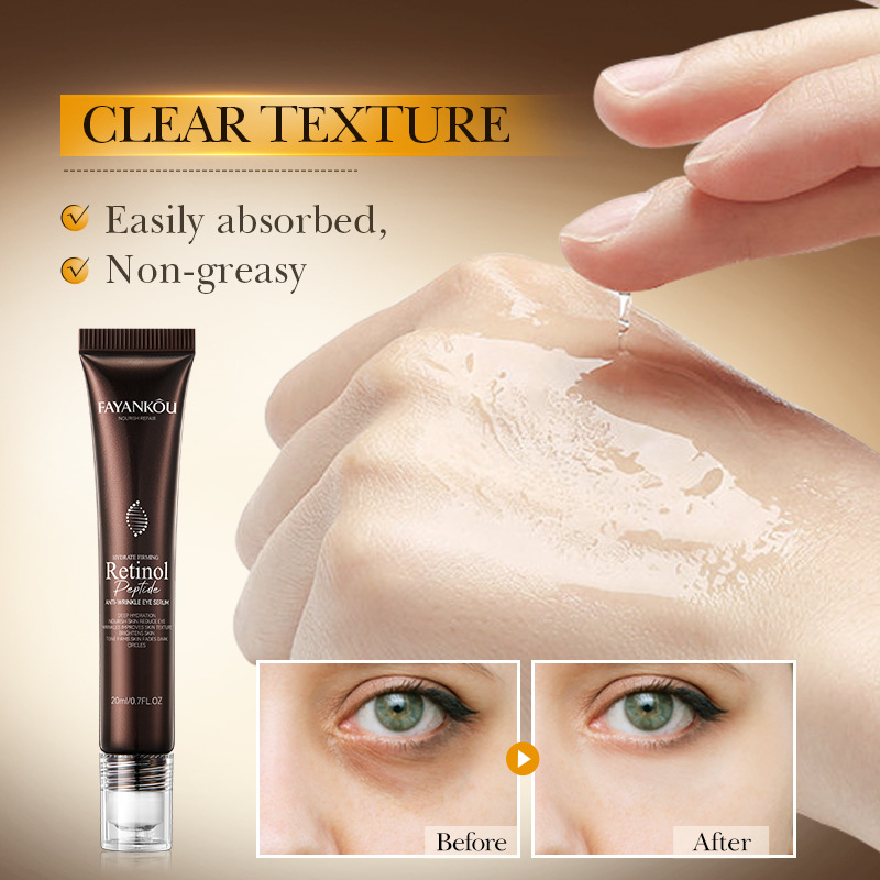 All-english FAYANKOU Retinol Peptide Anti-Wrinkle Eye Serum and Hydrating Serum Cross-border export wholesale Application Scenario