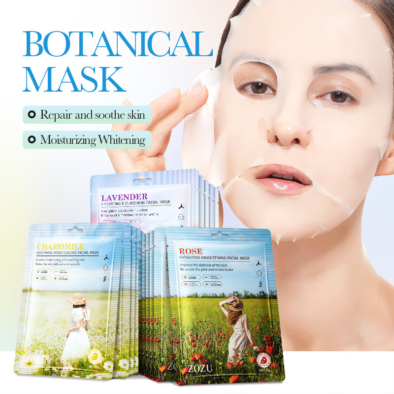 Cross-border export wholesale of all-English ZOZU plant-based nourishing Facial mask and hydrating Facial mask Item Picture