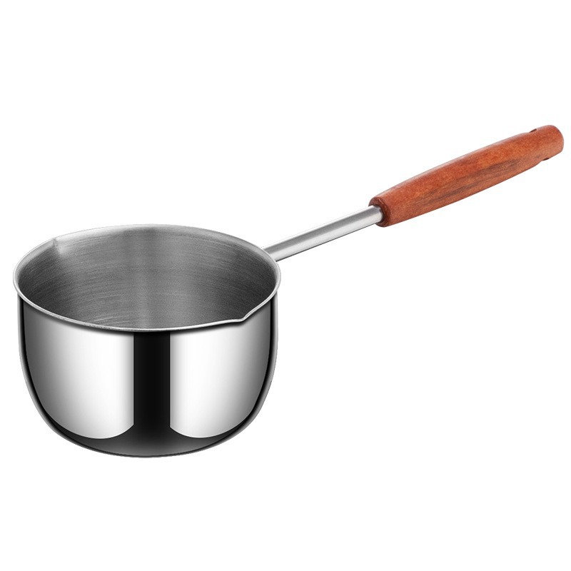 304 stainless steel small oil pouring pot, a household oil heating wonder, a mini oil pouring pot for cooking and pressing oil in the kitchen, thickened small pot Item Picture
