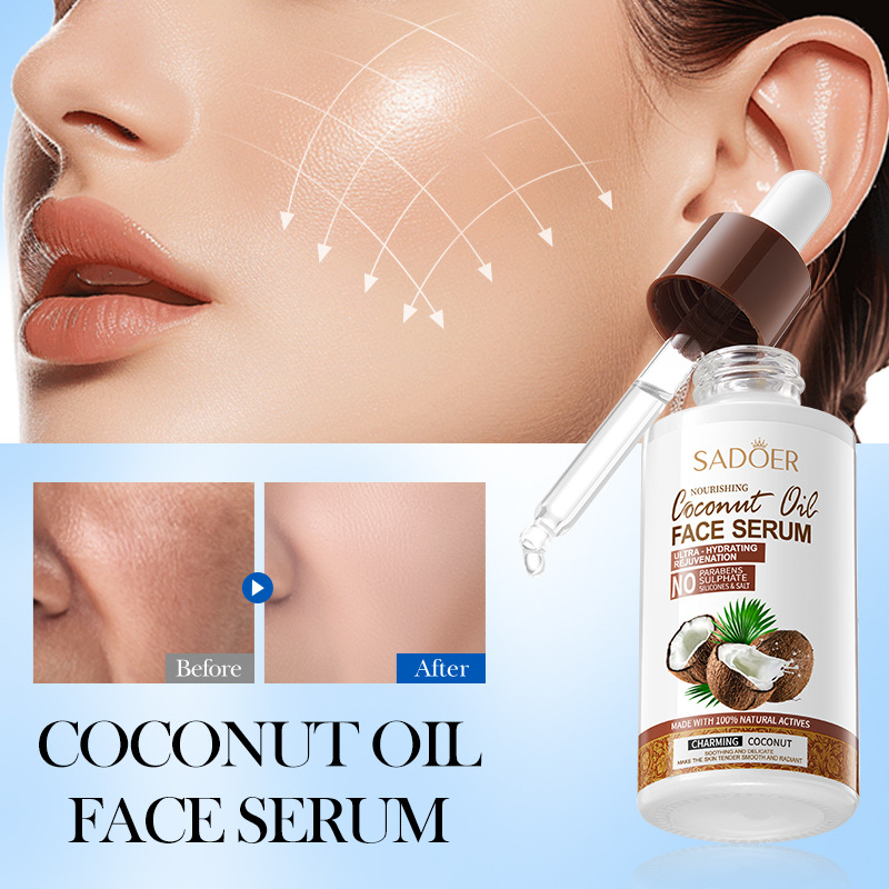Cross-border export wholesale of SADOER coconut oil Nourishing and rejuvenating Essence and Hydrating Moisturizing Essence in full English Specification drawing