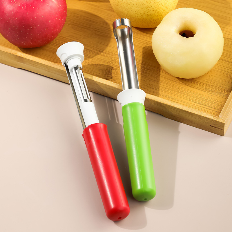 Telescopic fruit core remover, apple core remover, stainless steel pear core extractor, two-in-one telescopic fruit peeler Application Scenario