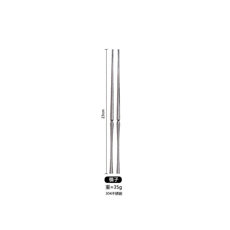 Xiaoman Yao Chopsticks are solid 304 stainless steel anti-slip, creative and exquisite European-style tableware metal chopsticks Item Picture