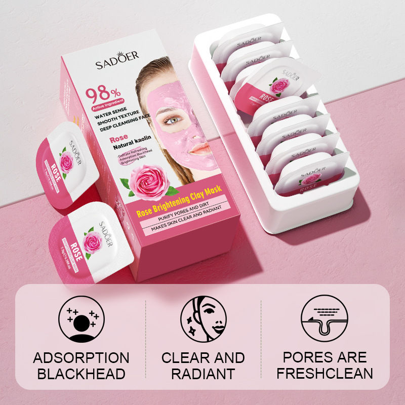 Cross-border wholesale of SADOER rose skin care mud film, smooth, dry, gentle and clean details Picture
