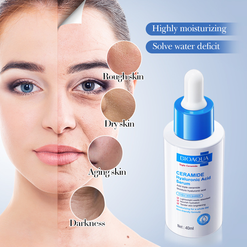 Cross-border wholesale of BIOAOUA ceramide Hyaluronic Acid Moisturizing Essence and Hydrating Essence in English Specification drawing