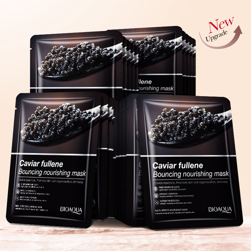 All-english BIOAOUA Caviar Fullerene Moisturizing and Nourishing Facial mask Cross-border export wholesale details Picture