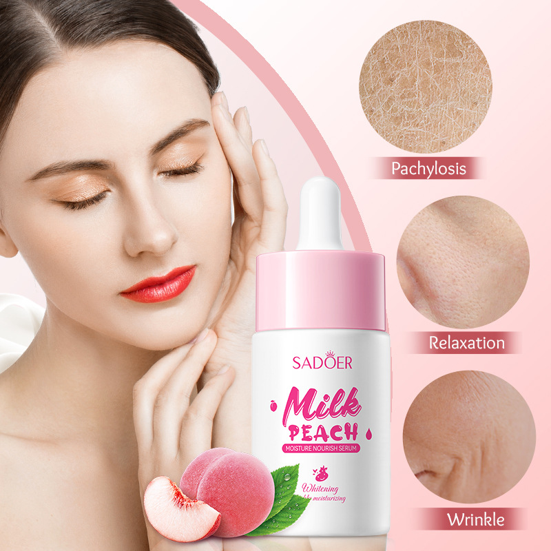 Cross-border export wholesale of SADOER Milk Peach Moisturizing Nourishing Essence and Hydrating Essence in full English Item Picture