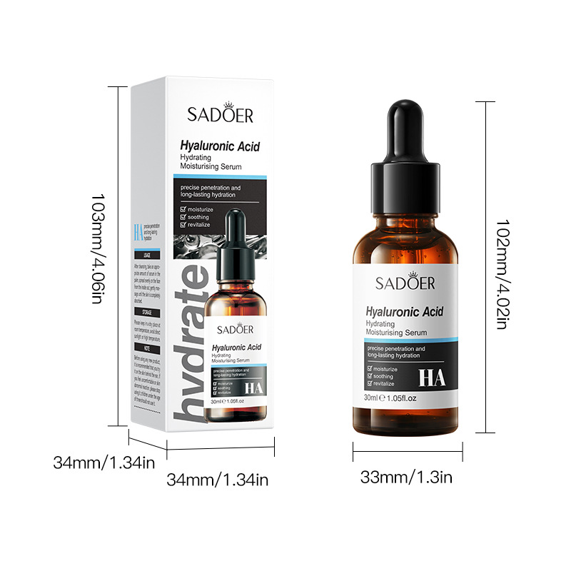 Cross-border export wholesale of SADOER hyaluronic acid Hydrating and Moisturizing Essence and skin Nourishing Essence in full English Item Picture