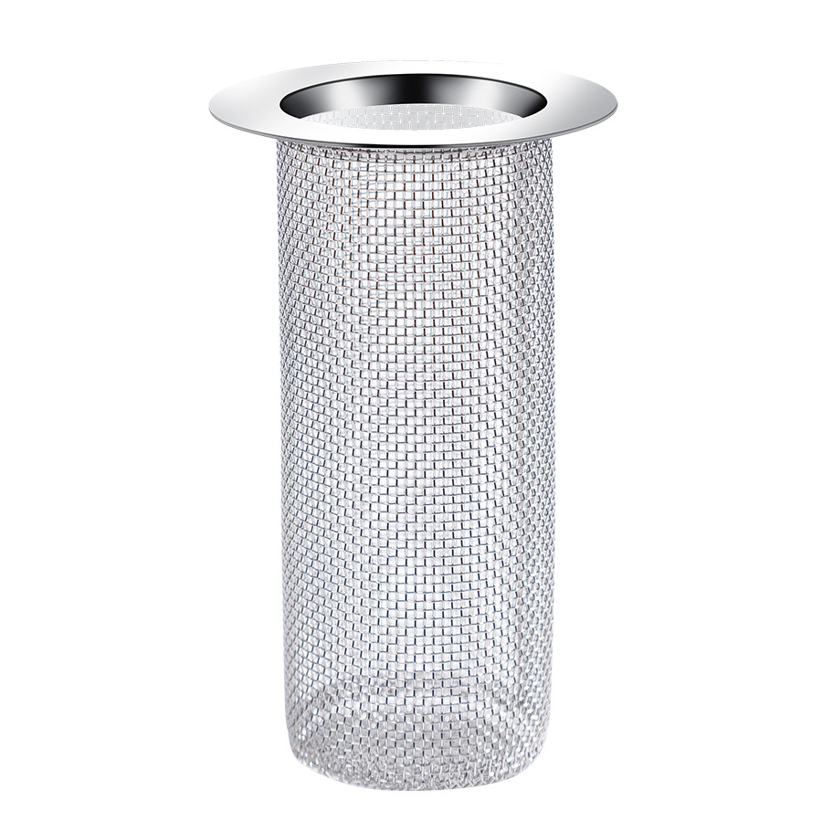 Stainless steel floor drain with extended mesh plug, anti-clogging and anti-insect floor drain cover, inner core filter screen sieve Item Picture
