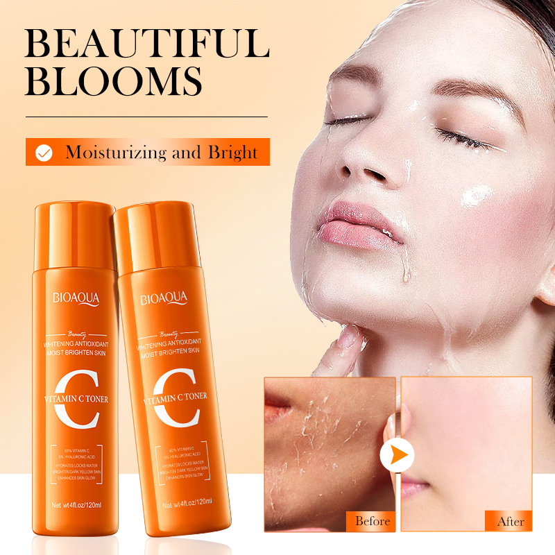 All-english BIOAQUA Vitamin C Whitening, Antioxidant Toner, Brightening and Moisturizing Water Cross-border export wholesale full figure