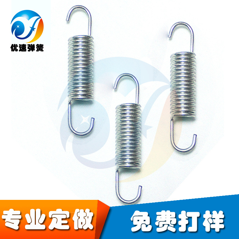 The spring factory produces carbon steel blackened tension springs of 2.5*18*92mm Specification drawing