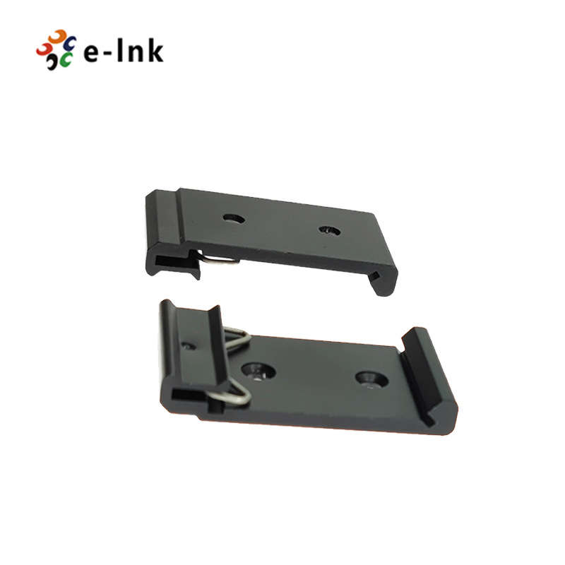 Standard 35mm rail clip installation DIN rail clip clip aluminum alloy black hanging rail accessory Item Picture