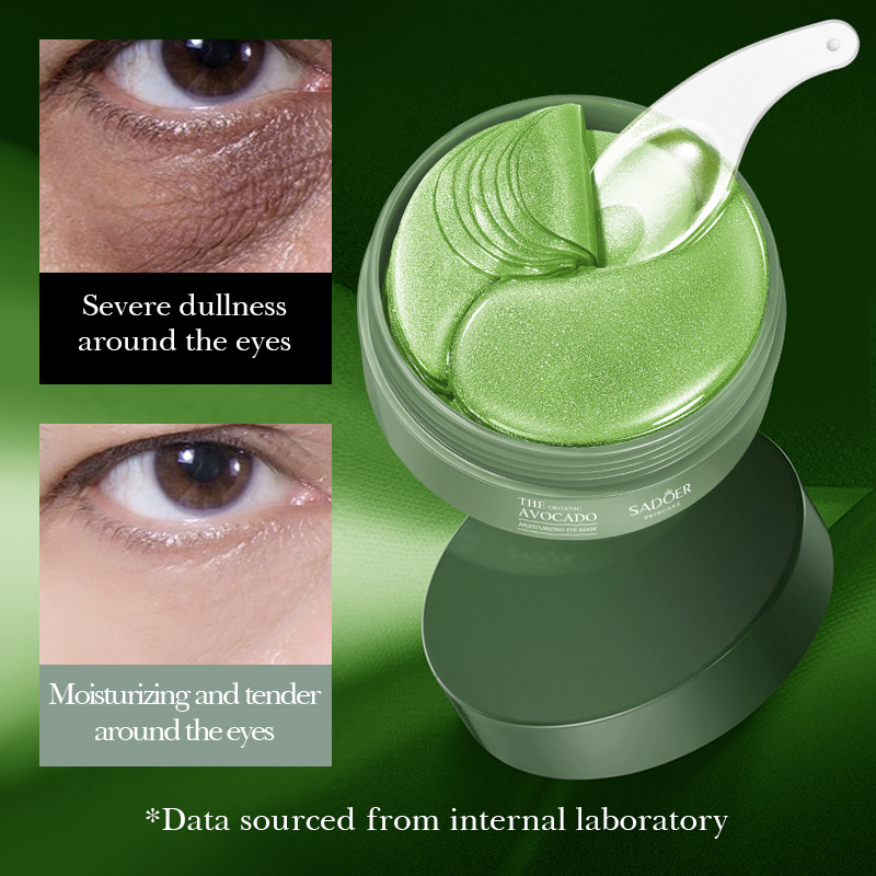 Full English SADOER Avocado Tender, Smooth and elastic Eye Mask for eye care, cross-border export wholesale Application Scenario