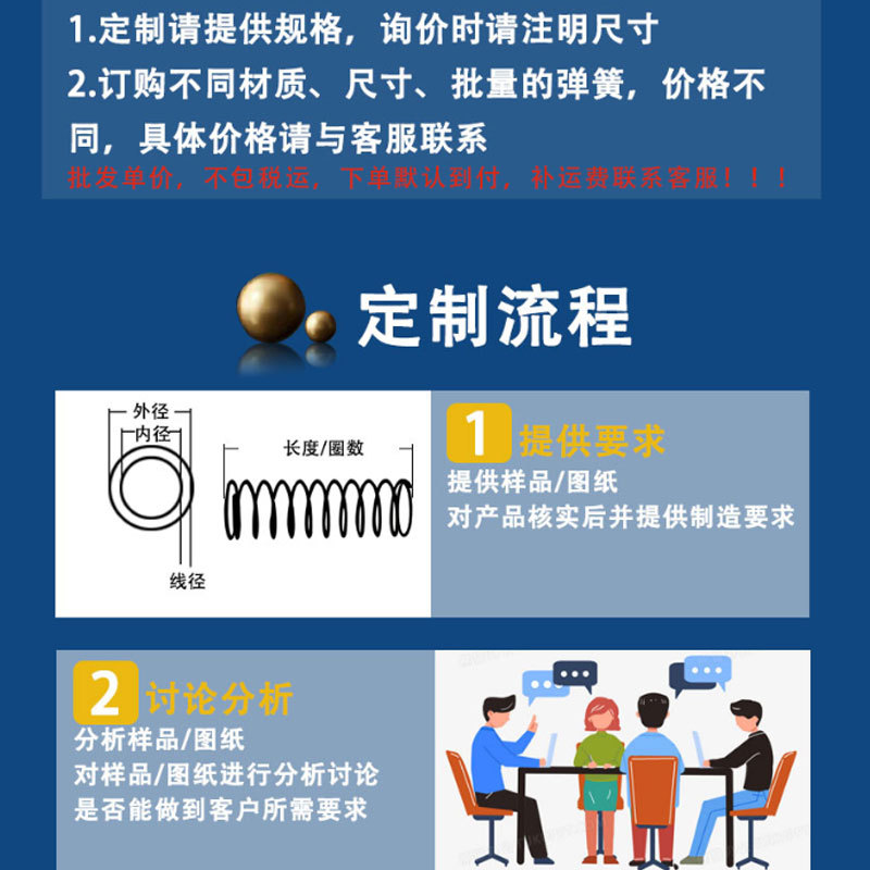 Wholesale of 304 stainless steel compression and tension springs, torsion special-shaped springs, battery touch nickel-plated small springs from the manufacturer details Picture