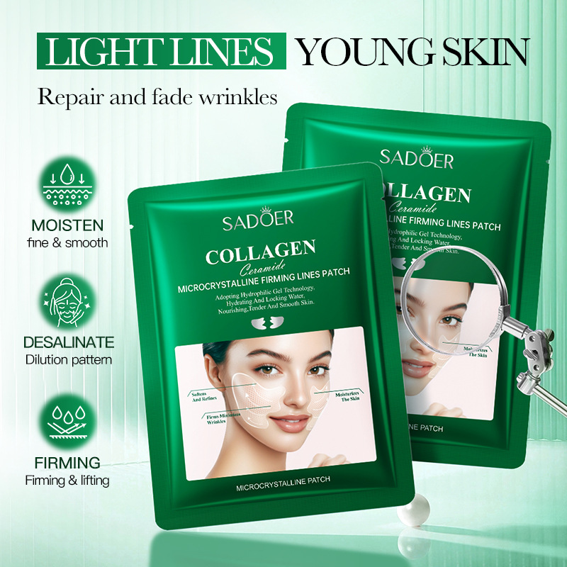Cross-border export wholesale of SADOER collagen ceramide Microcrystalline Firming and Anti-Wrinkle Nasolabial Folds Patches in full English details Picture