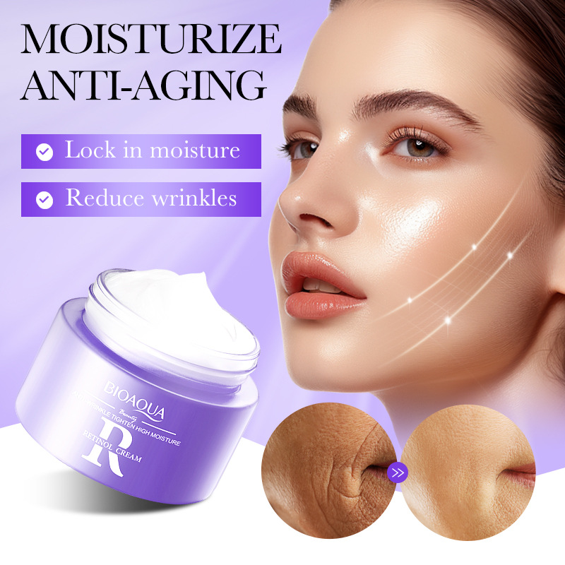Full English BIOAOUA Retinol Anti-Wrinkle and Firming skin Care product set, Face cream and essence cross-border export wholesale details Picture