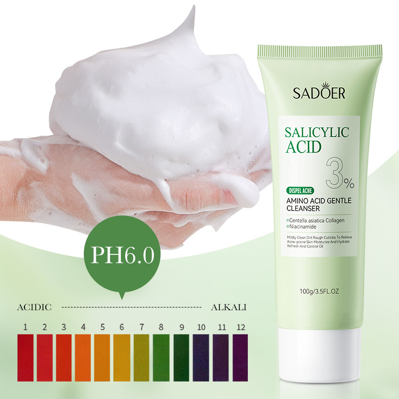 SADOER salicylic acid acne-fighting amino Acid Gentle Facial Cleanser Cross-border export wholesale Application Scenario