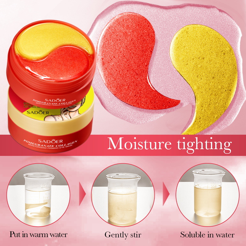 Cross-border export wholesale of SADOER Pomegranate Collagen Moisturizing and Firming Eye mask Item Picture