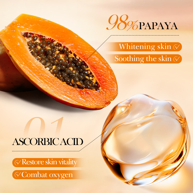 All-english BIOAOUA Papaya Vitamin C Whitening and Moisturizing Cream Brightening and Nourishing Face Cream Cross-border export wholesale details Picture