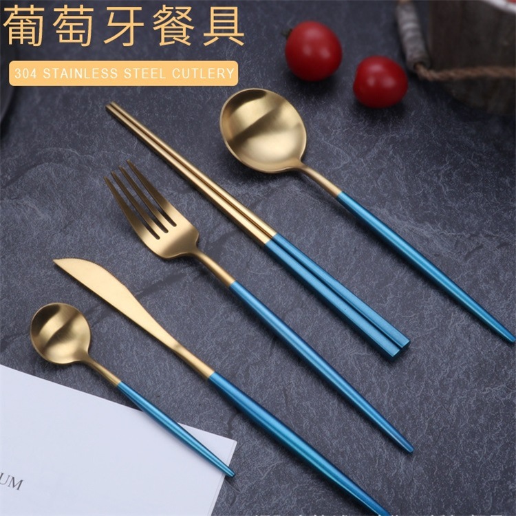 304 stainless steel knife, fork and spoon Western restaurant hotel steak knife, fork and spoon set, popular tableware Portuguese chopsticks and spoons Application Scenario