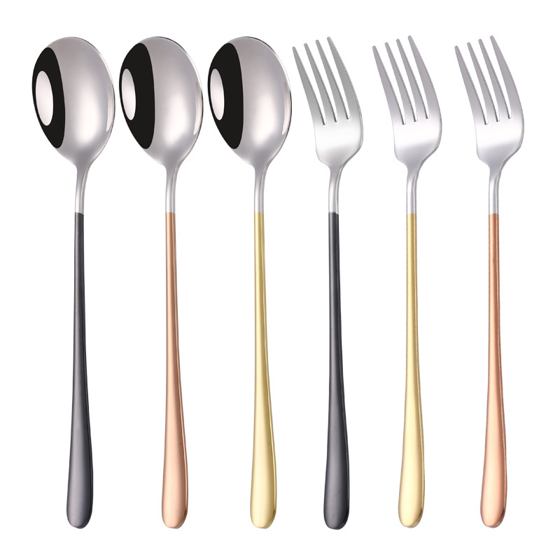 316 stainless steel spoons and forks, household Western-style spoons, high appearance level, eating spoons, soup spoons, dessert forks, ins Japanese style Item Picture