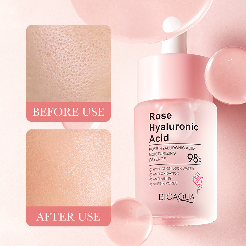 Cross-border wholesale of all-English BIOAOUA Rose Hyaluronic Acid Moisturizing Essence, Repairing and Hydrating Fine Essence Item Picture