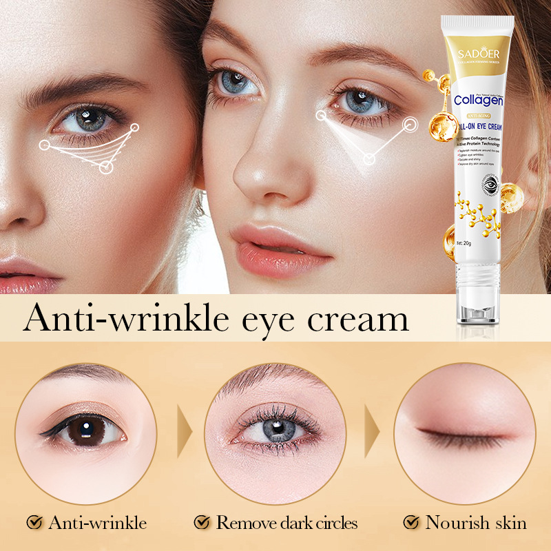 Full English SADOER Collagen Anti-Wrinkle Rolling Eye Cream Moisturizing Eye Cream Cross-border export wholesale Item Picture