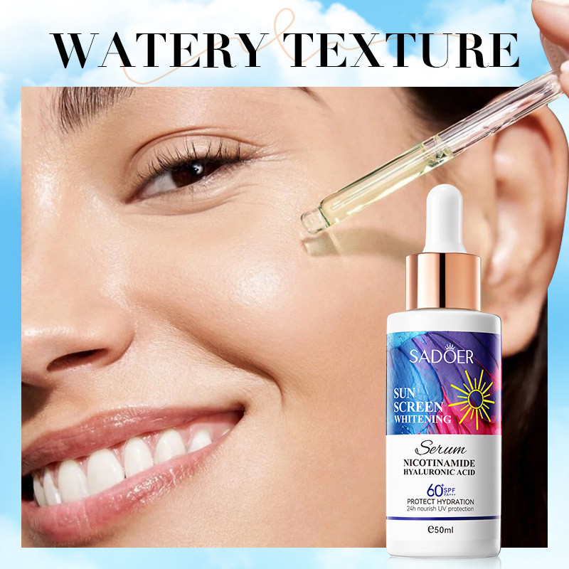 All-english SADOER Sunscreen Whitening Essence, refreshing and non-greasy sunscreen essence, cross-border export wholesale Application Scenario