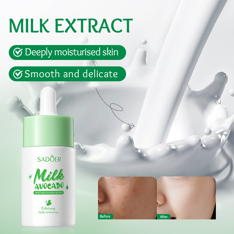 Cross-border export wholesale of SADOER Milk Avocado Moisturizing Nourishing Essence and Hydrating Essence in full English Specification drawing