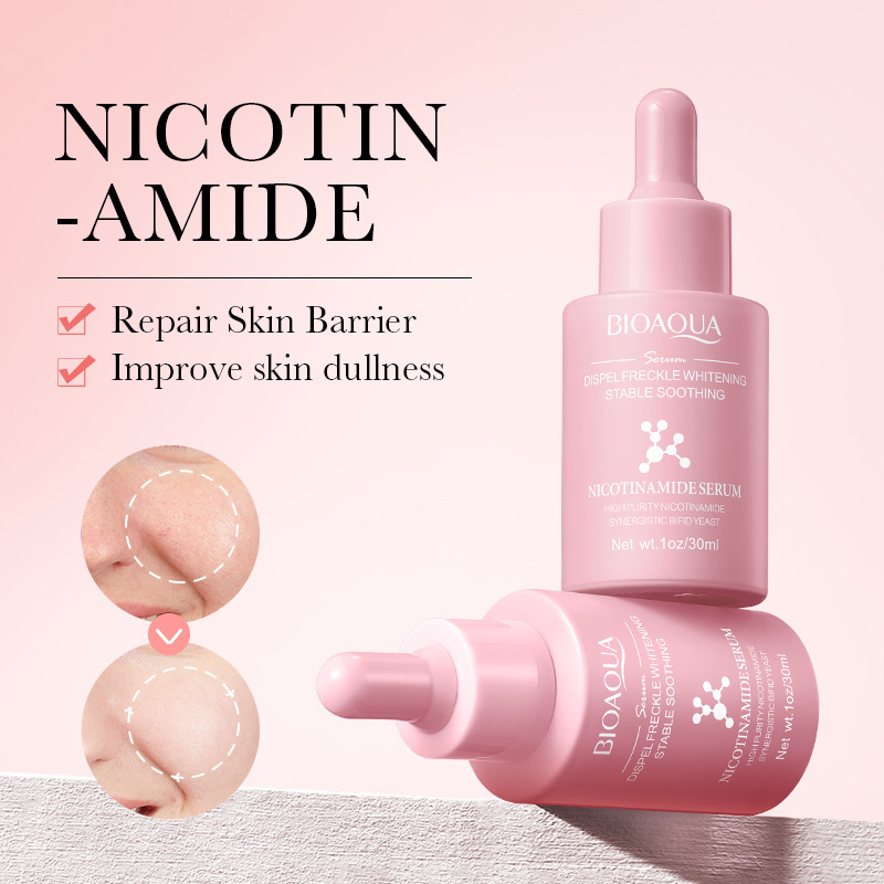 All-english BIOAOUA Nicotinamide Essence for hydrating and shrinking pores Facial serum cross-border export wholesale details Picture