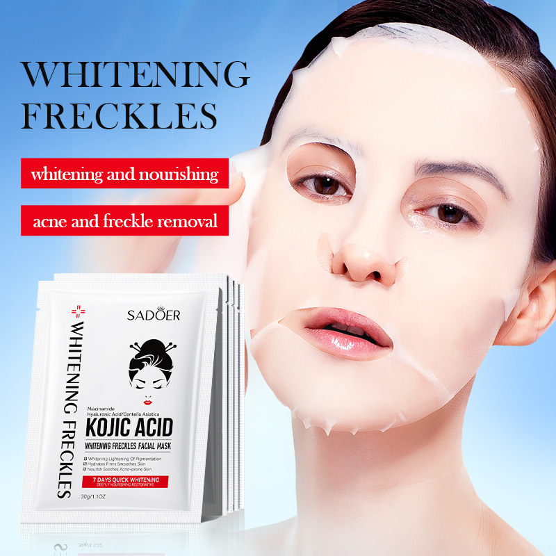 Cross-border export wholesale of SADOER kojic acid whitening and freckle-removing Facial mask Hydrating and moisturizing Mask details Picture