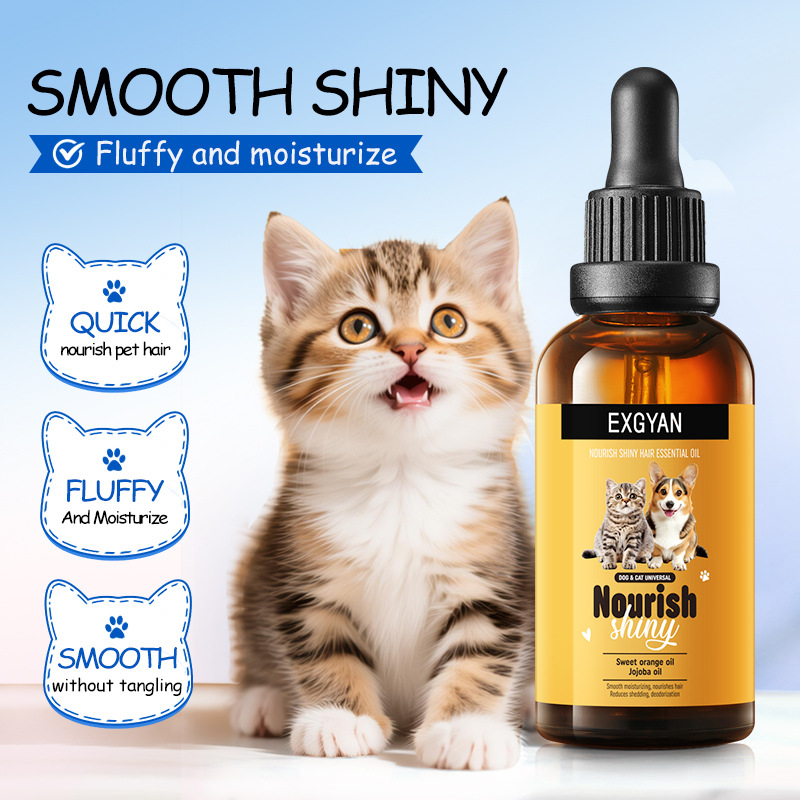EXGYAN Pet Nourishing and Brightening Hair Essential Oil for cats and Dogs cross-border export wholesale details Picture