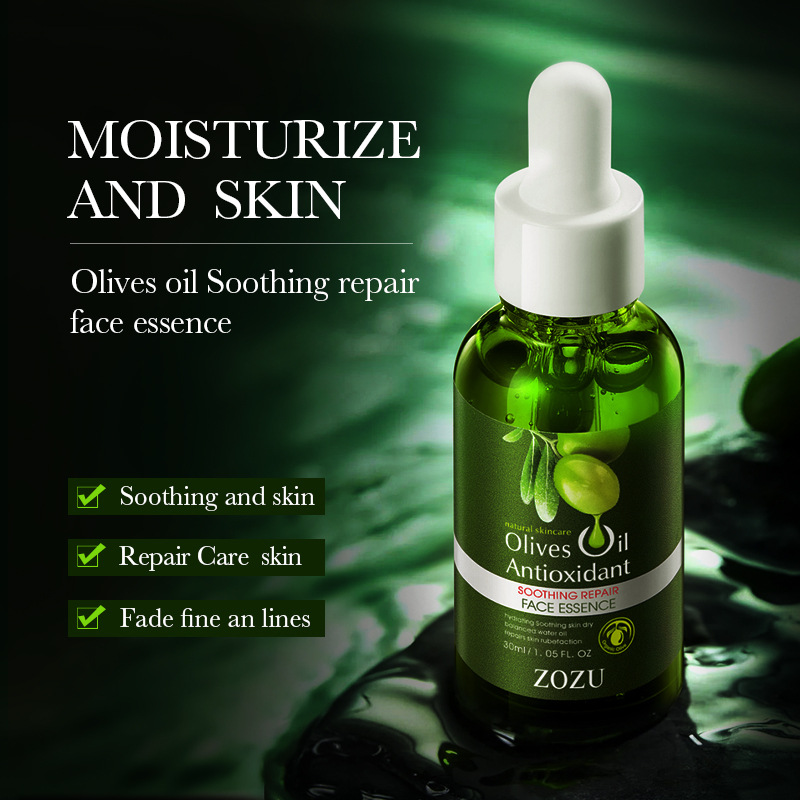All-english ZOZU Olive Oil Soothing and Repairing Essence Hydrating and Nourishing Skin Serum Cross-border export wholesale details Picture