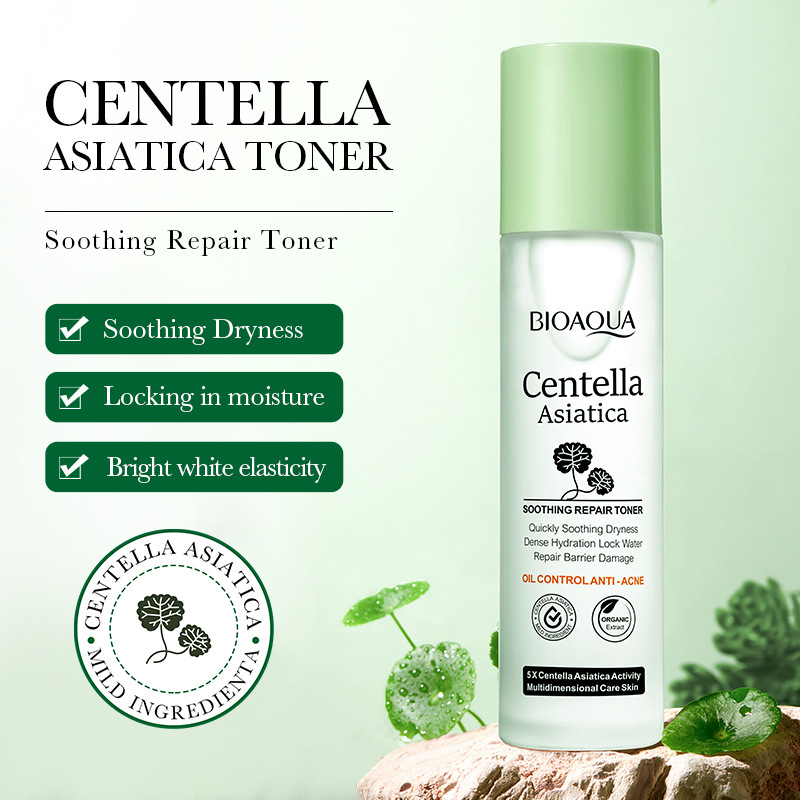 Full English: BIOAOUA Centella asiatica Soothing Moisturizing Toner, Hydrating and Nourishing Moisturizing Water Cross-border export wholesale details Picture