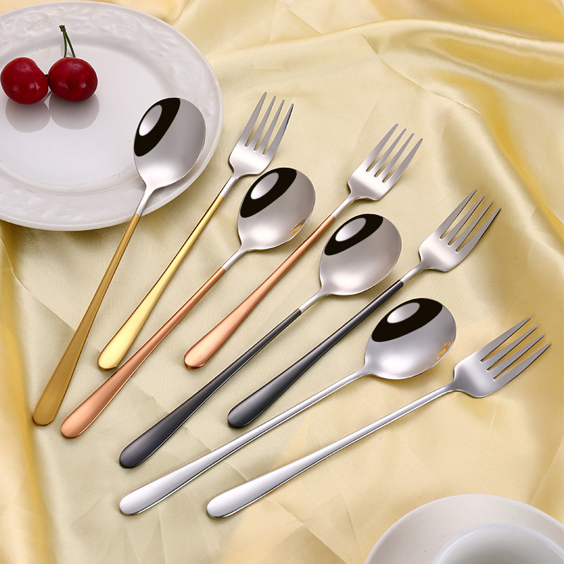 316 stainless steel spoons and forks, household Western-style spoons, high appearance level, eating spoons, soup spoons, dessert forks, ins Japanese style Specification drawing
