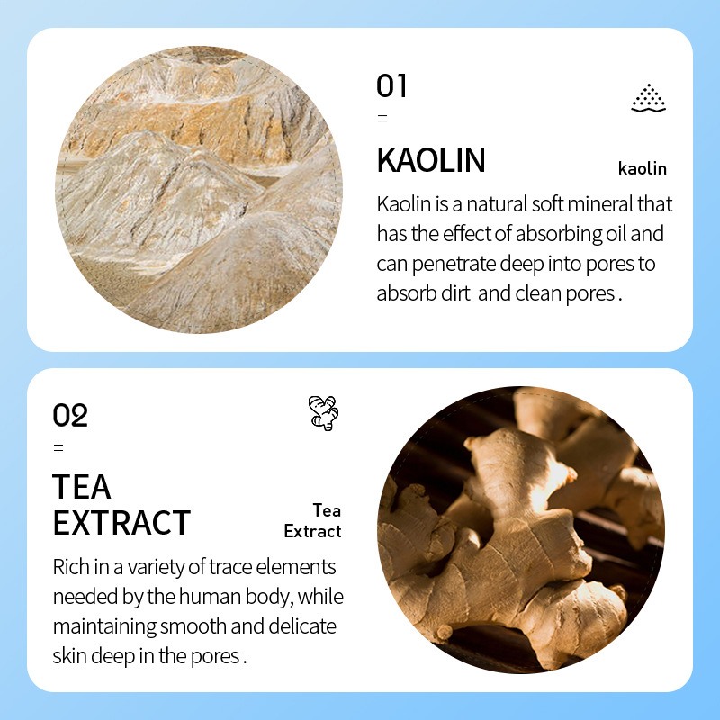 Cross-border export wholesale of all-English SADOER green tea mud Mask Gentle Cleansing Acne Removal Mask Application Scenario