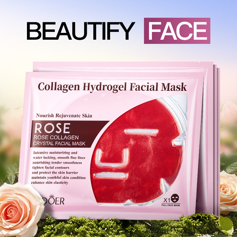 Cross-border export wholesale of SADOER rose Collagen Crystal Mask Hydrating and Moisturizing Mask in full English details Picture