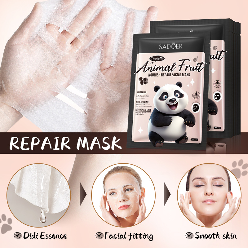 Cross-border export wholesale of SADOER Panda Shea Butter Nourishing Repair Mask and Hydrating Moisturizing Mask in full English details Picture