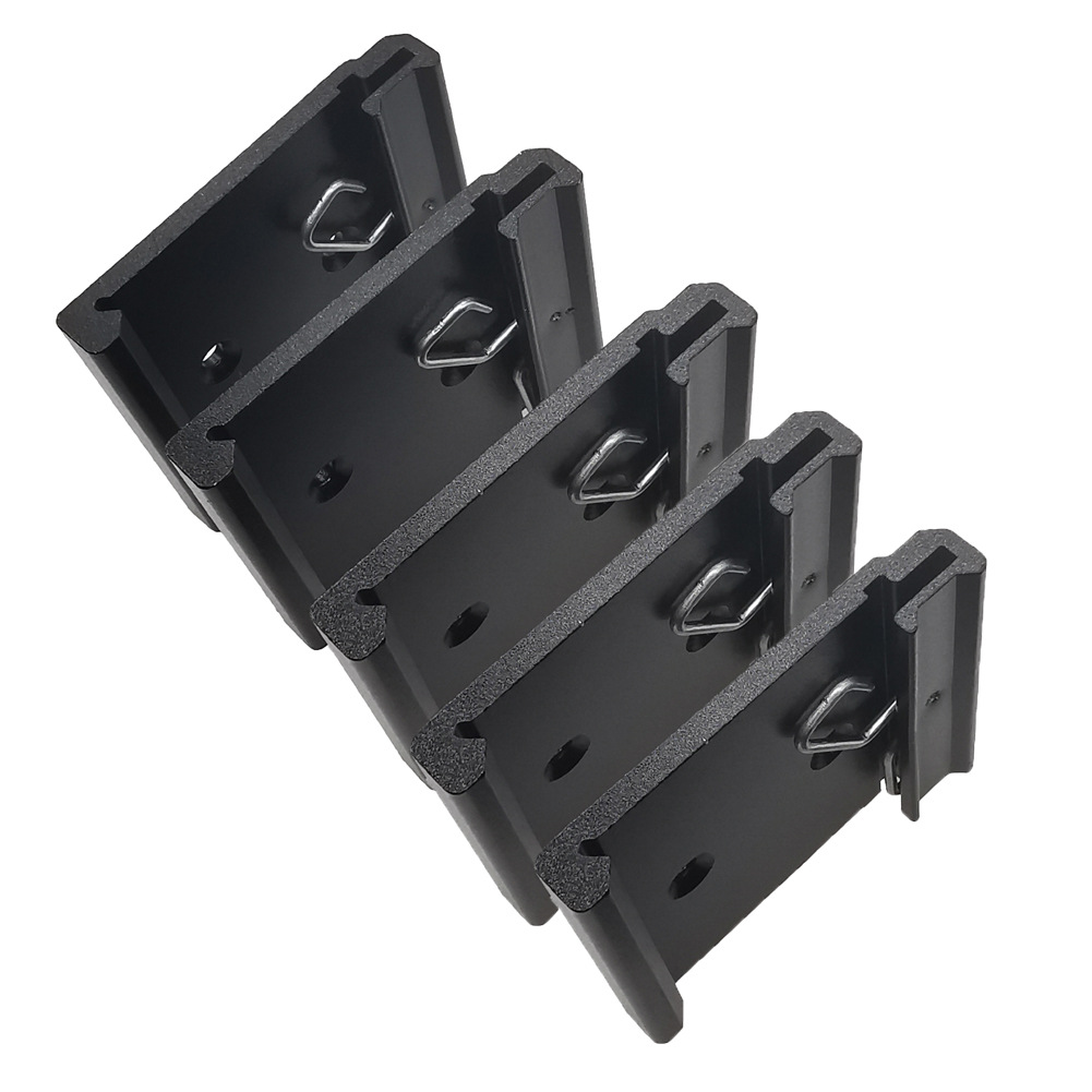 Standard 35mm rail clip installation DIN rail clip clip aluminum alloy black hanging rail accessory Application Scenario