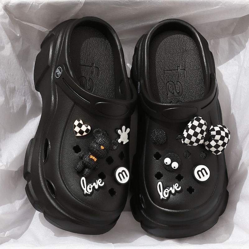 Cute cartoon new croquet soles for women, thick-soled anti-slip fashion, popular beach flip-flops for outerwear, 14 Specification drawing