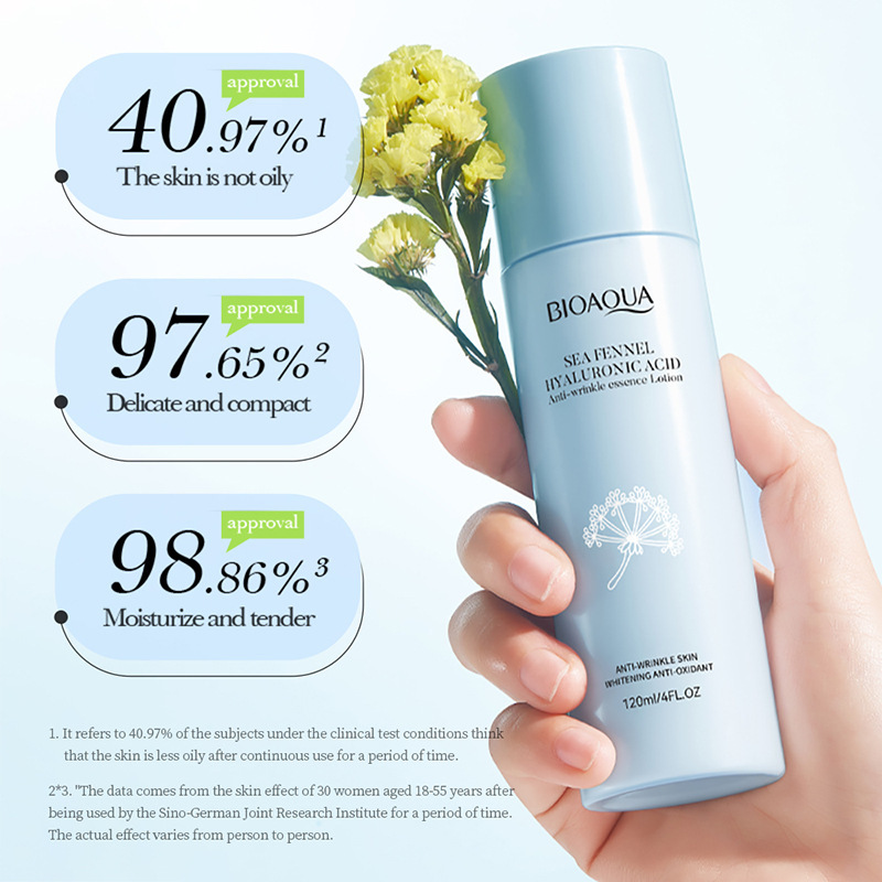 All-english BIOAOUA Sea Fennel Hyaluronic Acid Anti-Wrinkle Essence Lotion and Toner Cross-border export wholesale Item Picture
