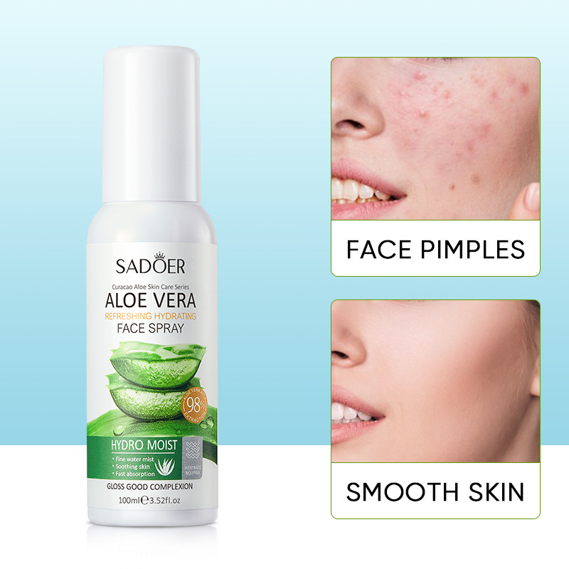 SADOER Aloe Vera Refreshing Hydrating Spray, Hydrating and Nourishing Toner Spray, cross-border export wholesale Specification drawing