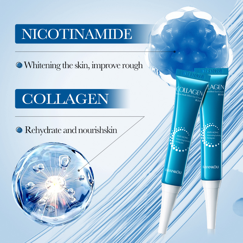 FAYANKOU Collagen Moisturizing and Whitening Multi-Effect Eye Cream for skin rejuvenation, cross-border export wholesale Specification drawing