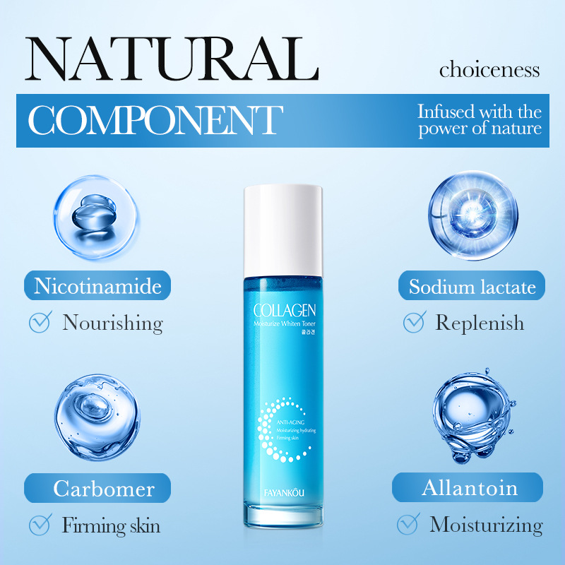 FAYANKOU Collagen Moisturizing Whitening Toner and Hydrating Water Cross-border export wholesale details Picture