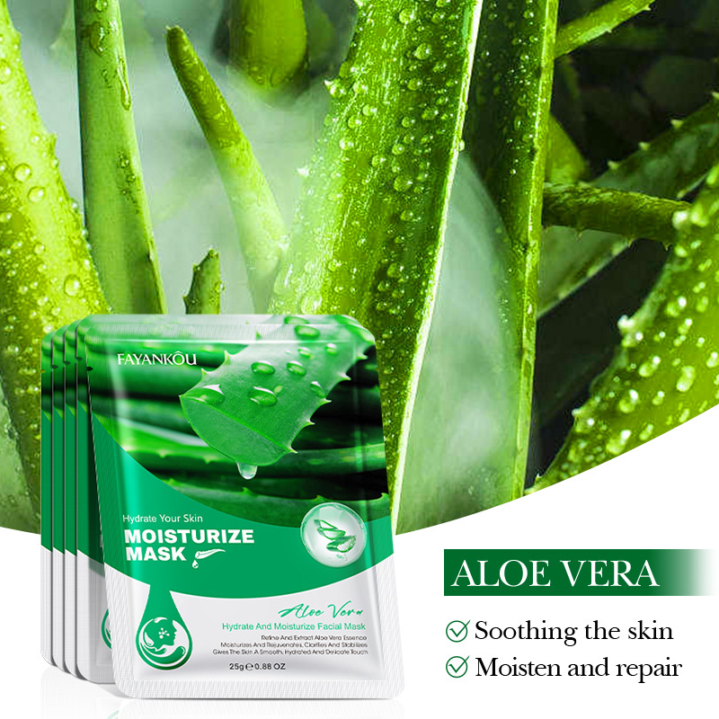 All-english FAYANKOU Aloe Vera Hydrating and Moisturizing Mask Cross-border export wholesale hydrating and moisturizing Mask Item Picture